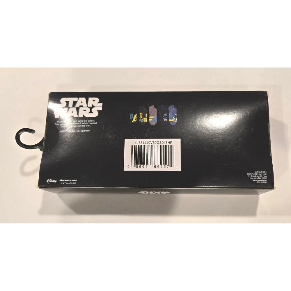 Star‎ Wars 5-Pair No-Show Ankle Sock Set, 10-13
